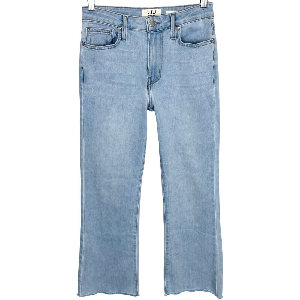 Letter To Juliet Womens Sicily Scissor Cut Jeans Cropped Flare Mid Rise Size 24